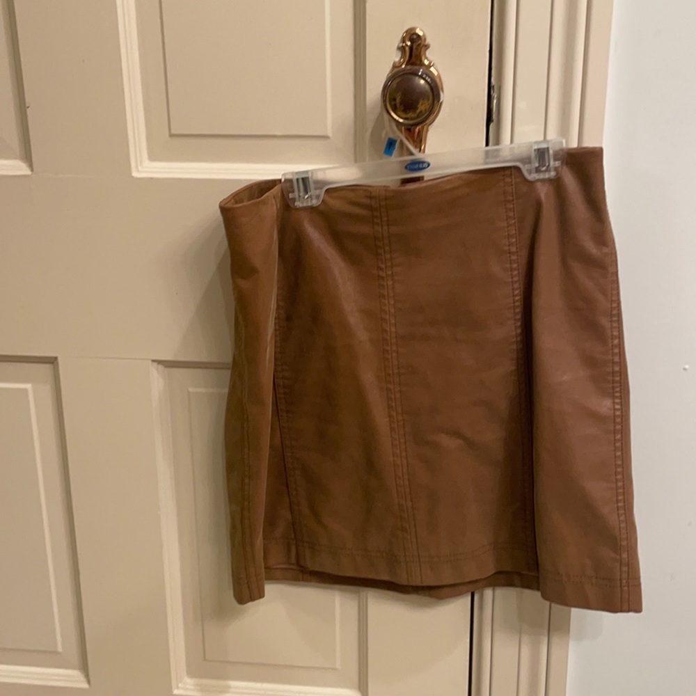 Classic free people leather skirt